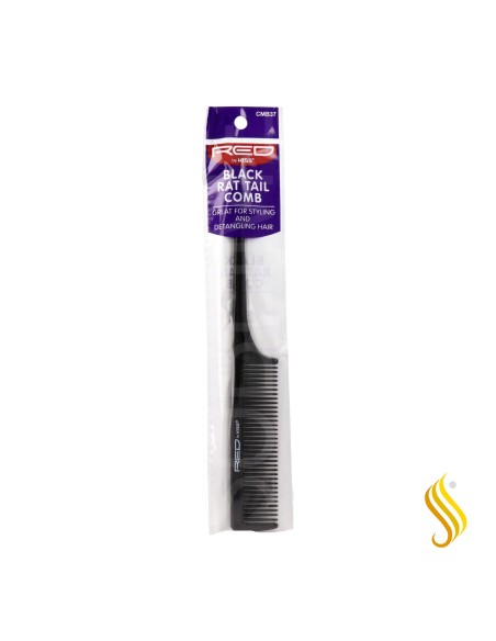 Red Kiss Rat Tail Comb Black Peine